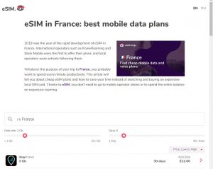 esim ninja e-sim comparateur for eSim Data Plan for Travel