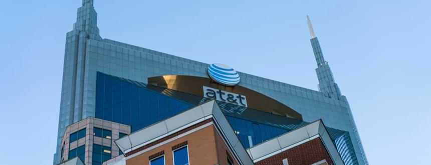 An AT&T building in Nashville, where employees are likely buzzing with excitement about the upcoming AT&T streaming service.